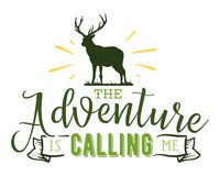 The Adventure Is Calling Me Schriftzug Aufkleber Aufkleber Modellnummer  grn 902