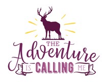 The Adventure Is Calling Me Schriftzug Aufkleber Aufkleber Modellnummer  rosa