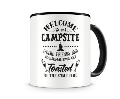 Tasse mit dem Motiv Welcome To Our Campsite Tasse