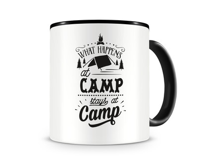 Tasse mit dem Motiv What Happens At Camp Stays At Camp