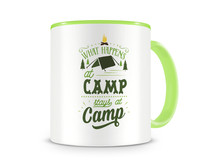 Tasse mit dem Motiv What Happens At Camp Stays At Camp Tasse Modellnummer  grn 902/grn 902