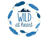 Wild At Heart Schriftzug Aufkleber Aufkleber Modellnummer  hellblau