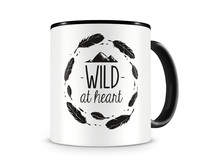 Tasse mit dem Motiv Wild At Heart Tasse Modellnummer  schwarz/schwarz