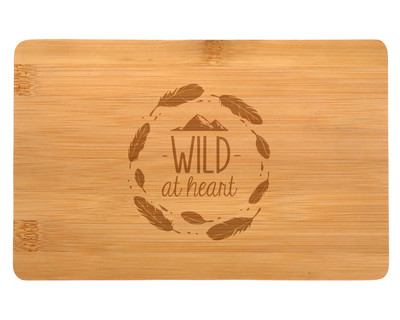 Frhstcksbrettchen mit Wild at heart Gravur - Ansicht 2
