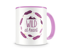 Tasse mit dem Motiv Wild At Heart Tasse Modellnummer  rosa/rosa