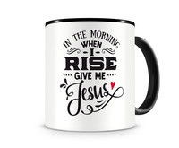 Tasse mit dem Motiv Give Me Jesus Tasse Modellnummer  schwarz/schwarz