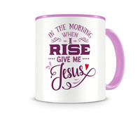 Tasse mit dem Motiv Give Me Jesus Tasse Modellnummer  rosa/rosa