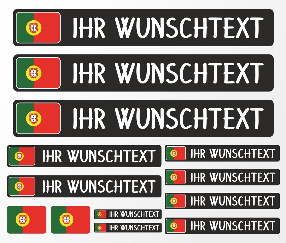 Namensaufkleber Set Flagge Fahnen  Modellnummer 301708  