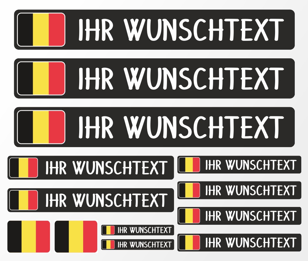 Namensaufkleber Set Flagge Fahnen  Modellnummer 301729  