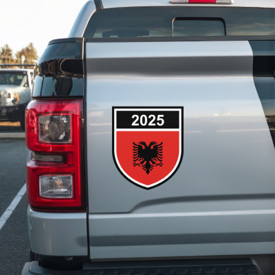 Albanien Wappen mit Jahreszahl Autoaufkleber - Ansicht 3