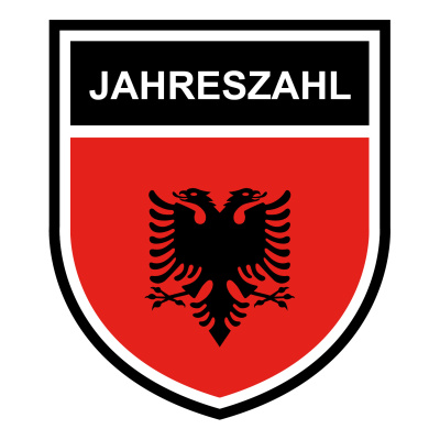 Albanien Wappen mit Jahreszahl Autoaufkleber