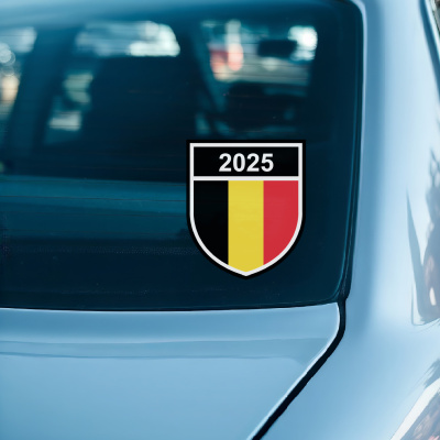 Belgien Wappen mit Jahreszahl Autoaufkleber - Ansicht 2