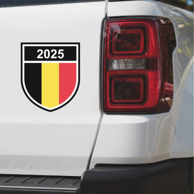 Belgien Wappen mit Jahreszahl Autoaufkleber - Ansicht 3