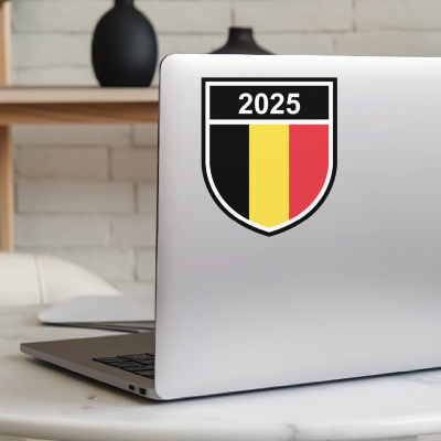 Belgien Wappen mit Jahreszahl Autoaufkleber - Ansicht 5