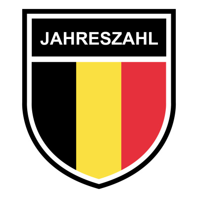 Belgien Wappen mit Jahreszahl Autoaufkleber