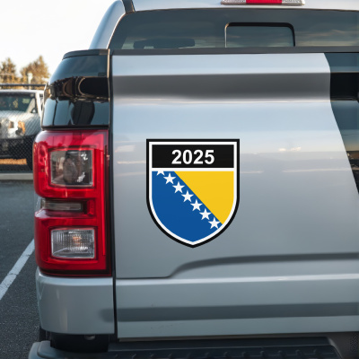 Bosnien und Herzegowina Wappen mit Jahreszahl Autoaufkleber - Ansicht 3