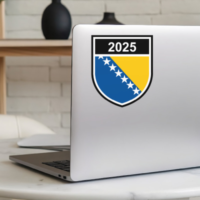 Bosnien und Herzegowina Wappen mit Jahreszahl Autoaufkleber - Ansicht 5