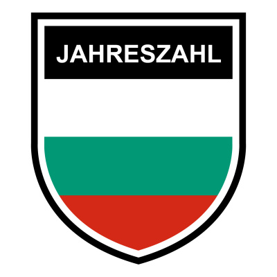 Bulgarien Wappen mit Jahreszahl Autoaufkleber