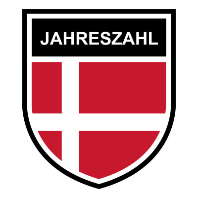 Dnemark Wappen mit Jahreszahl Autoaufkleber