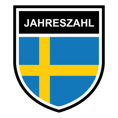 Schweden Wappen mit Jahreszahl Autoaufkleber