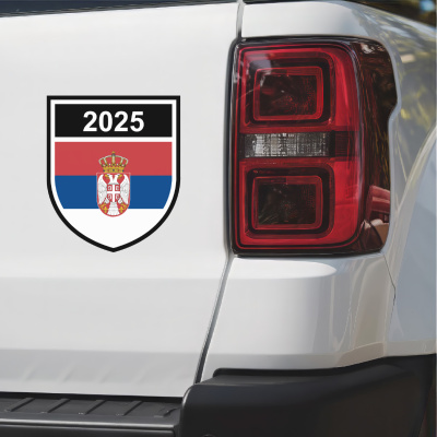 Serbien Wappen mit Jahreszahl Autoaufkleber - Ansicht 3
