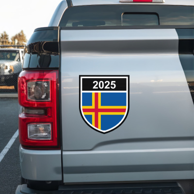 Aland Wappen mit Jahreszahl Autoaufkleber - Ansicht 3