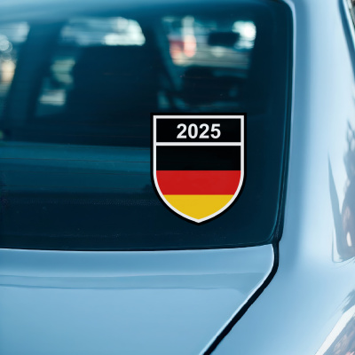 Deutschland Wappen mit Jahreszahl Autoaufkleber - Ansicht 2