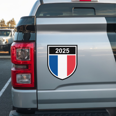 Frankreich Wappen mit Jahreszahl Autoaufkleber - Ansicht 3