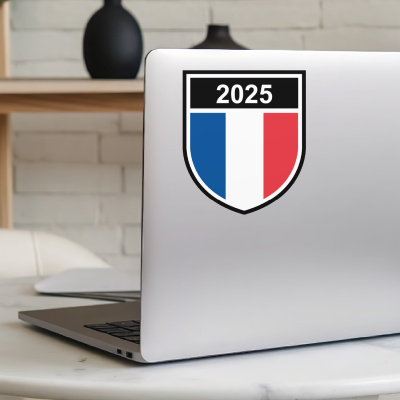 Frankreich Wappen mit Jahreszahl Autoaufkleber - Ansicht 5