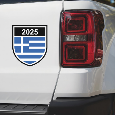 Griechenland Wappen mit Jahreszahl Autoaufkleber - Ansicht 3