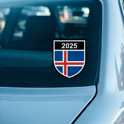 Island Wappen mit Jahreszahl Autoaufkleber - Ansicht 2