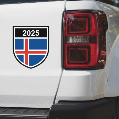 Island Wappen mit Jahreszahl Autoaufkleber - Ansicht 3
