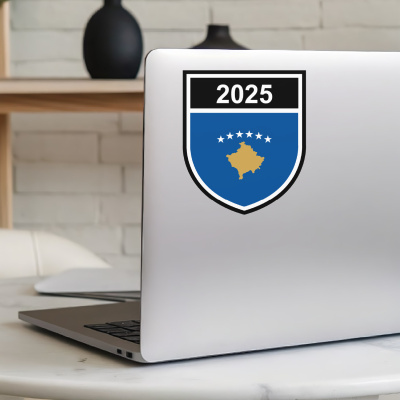 Kosovo Wappen mit Jahreszahl Autoaufkleber - Ansicht 5