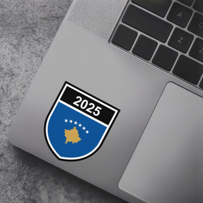 Kosovo Wappen mit Jahreszahl Autoaufkleber - Ansicht 7