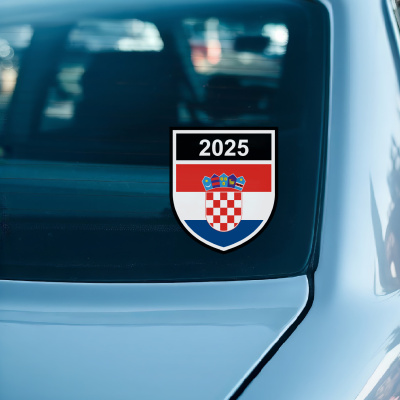 Kroatien Wappen mit Jahreszahl Autoaufkleber - Ansicht 2