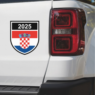 Kroatien Wappen mit Jahreszahl Autoaufkleber - Ansicht 3
