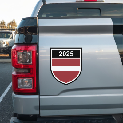 Lettland Wappen mit Jahreszahl Autoaufkleber - Ansicht 3