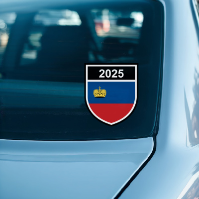 Liechtenstein Wappen mit Jahreszahl Autoaufkleber - Ansicht 2