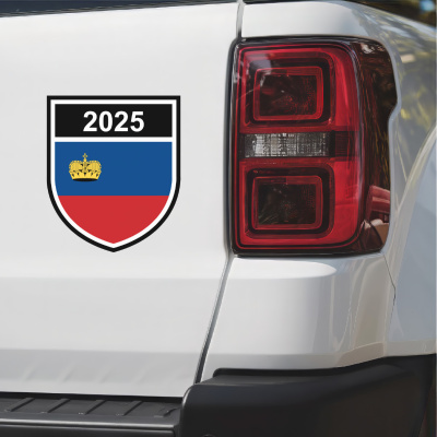 Liechtenstein Wappen mit Jahreszahl Autoaufkleber - Ansicht 3