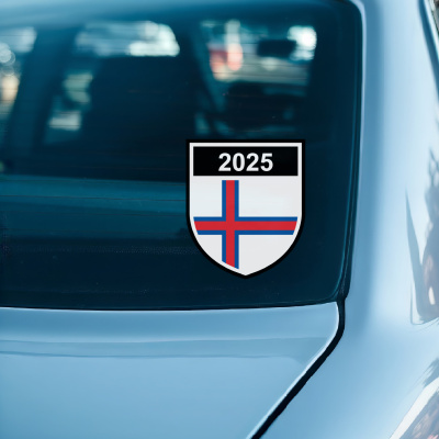 Faroe Islands Wappen mit Jahreszahl Autoaufkleber - Ansicht 2