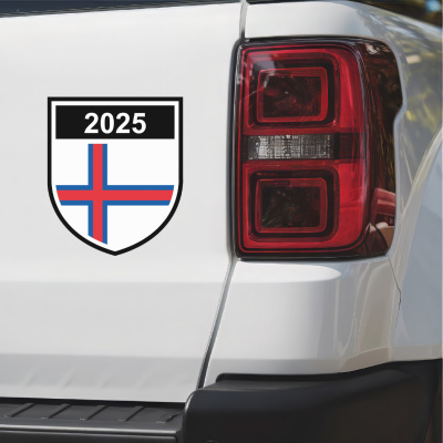 Faroe Islands Wappen mit Jahreszahl Autoaufkleber - Ansicht 3