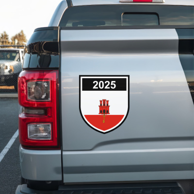 Gibraltar Wappen mit Jahreszahl Autoaufkleber - Ansicht 3
