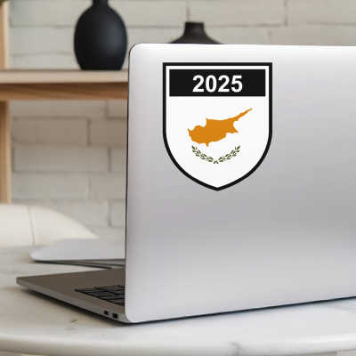 Republik Zypern Wappen mit Jahreszahl Autoaufkleber - Ansicht 5
