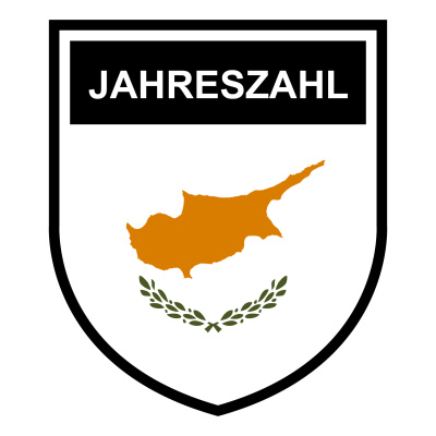 Republik Zypern Wappen mit Jahreszahl Autoaufkleber