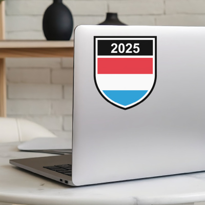 Luxemburg Wappen mit Jahreszahl Autoaufkleber - Ansicht 5