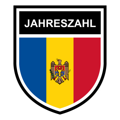 Moldau Wappen mit Jahreszahl Autoaufkleber