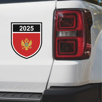 Montenegro Wappen mit Jahreszahl Autoaufkleber - Ansicht 3