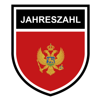 Montenegro Wappen mit Jahreszahl Autoaufkleber