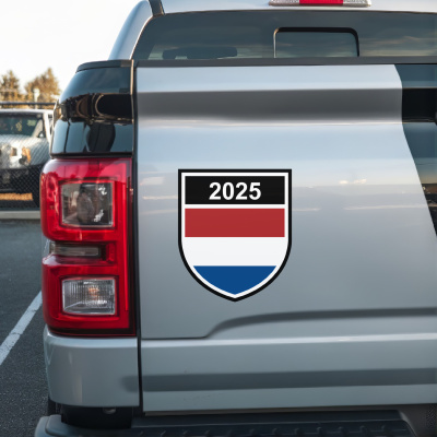 Niederlande Wappen mit Jahreszahl Autoaufkleber - Ansicht 3