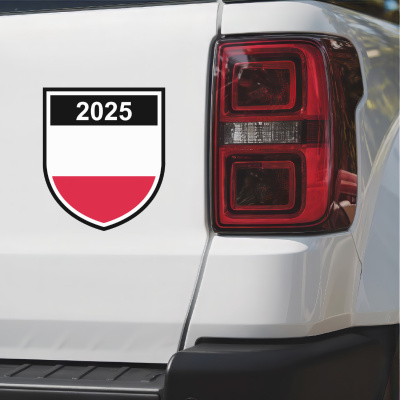 Polen Wappen mit Jahreszahl Autoaufkleber - Ansicht 3